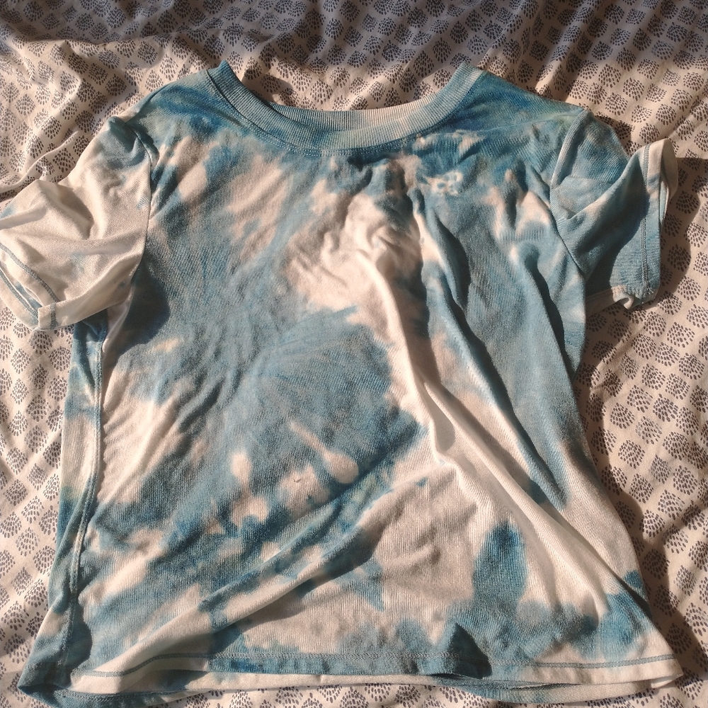 Blue And White Tie Dye Shirt